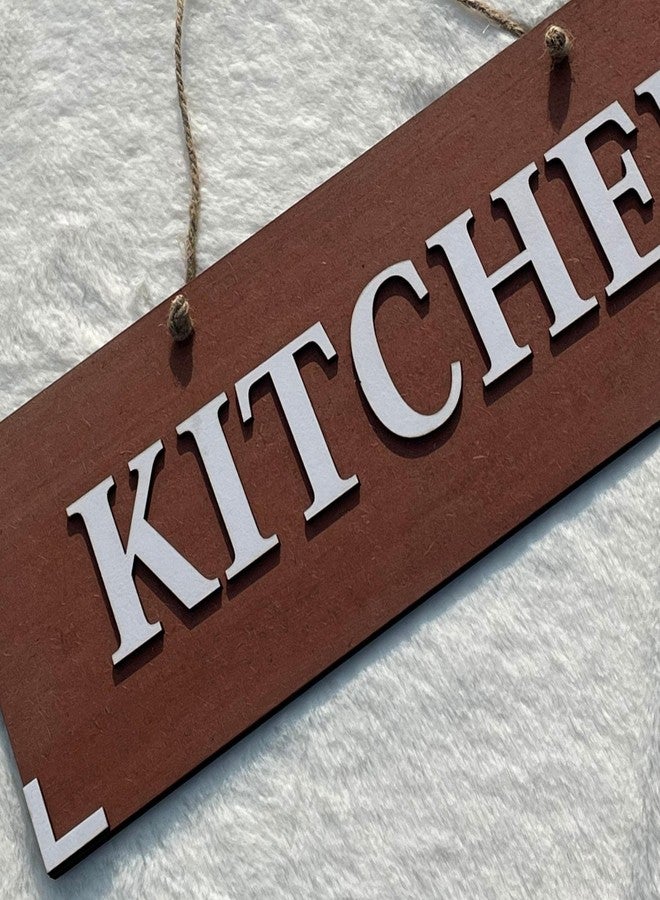 Chalk My Theme Wooden Kitchen Sign Board Door and Wall Hanging | Kitchen Interior for Home, Office, Hotel, Café, and Restaurant | Kitchen Décor | Kitchen Decoration Items 15.5 X 5 Inches - Image 4